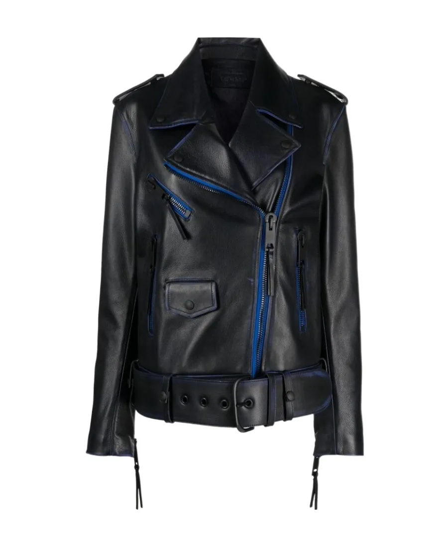 Off-White Belted Leather Jacket