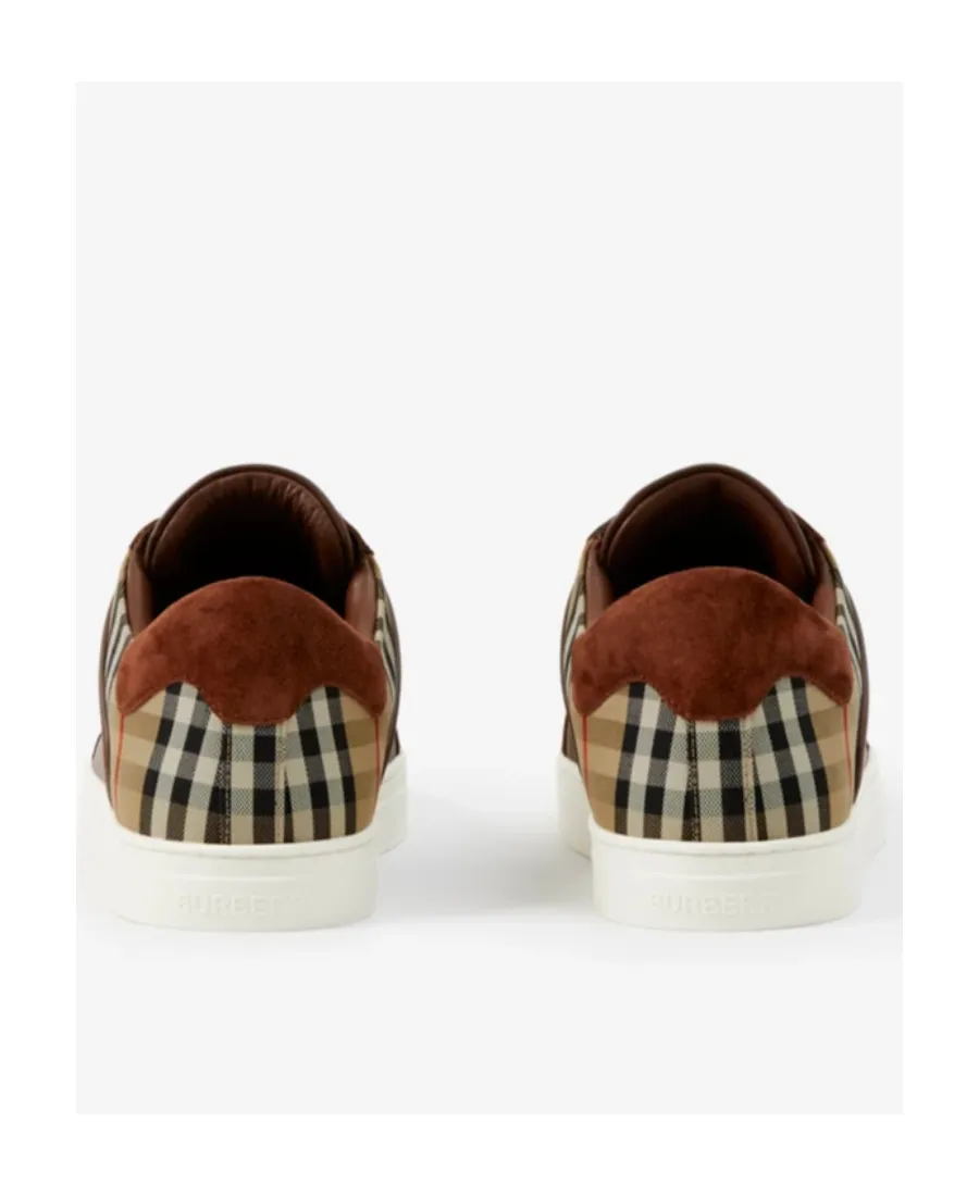 Vintage Check Panelled Sneakers