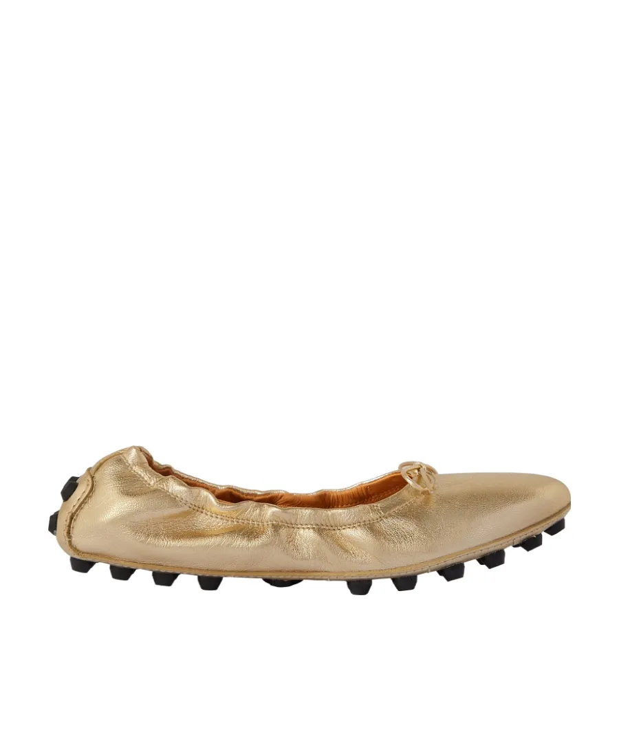 Tod's Metallic Effect Bubble Ballerina Shoes