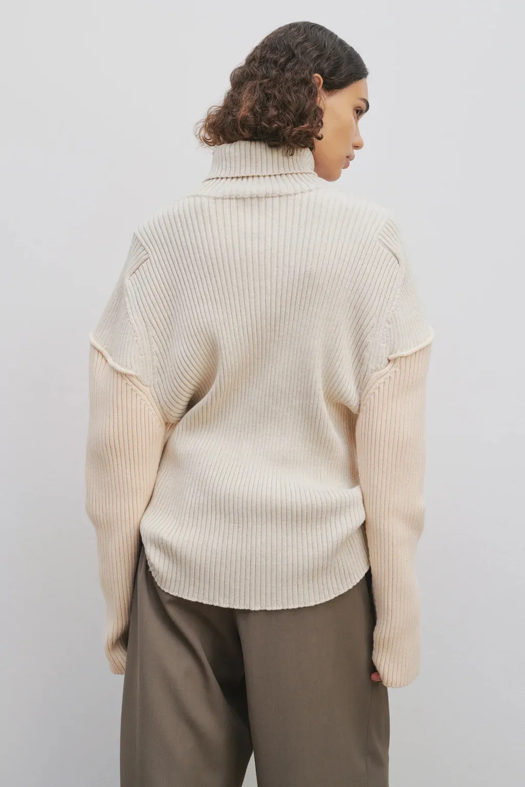Dua Drop-Shoulder Ribbed Jumper