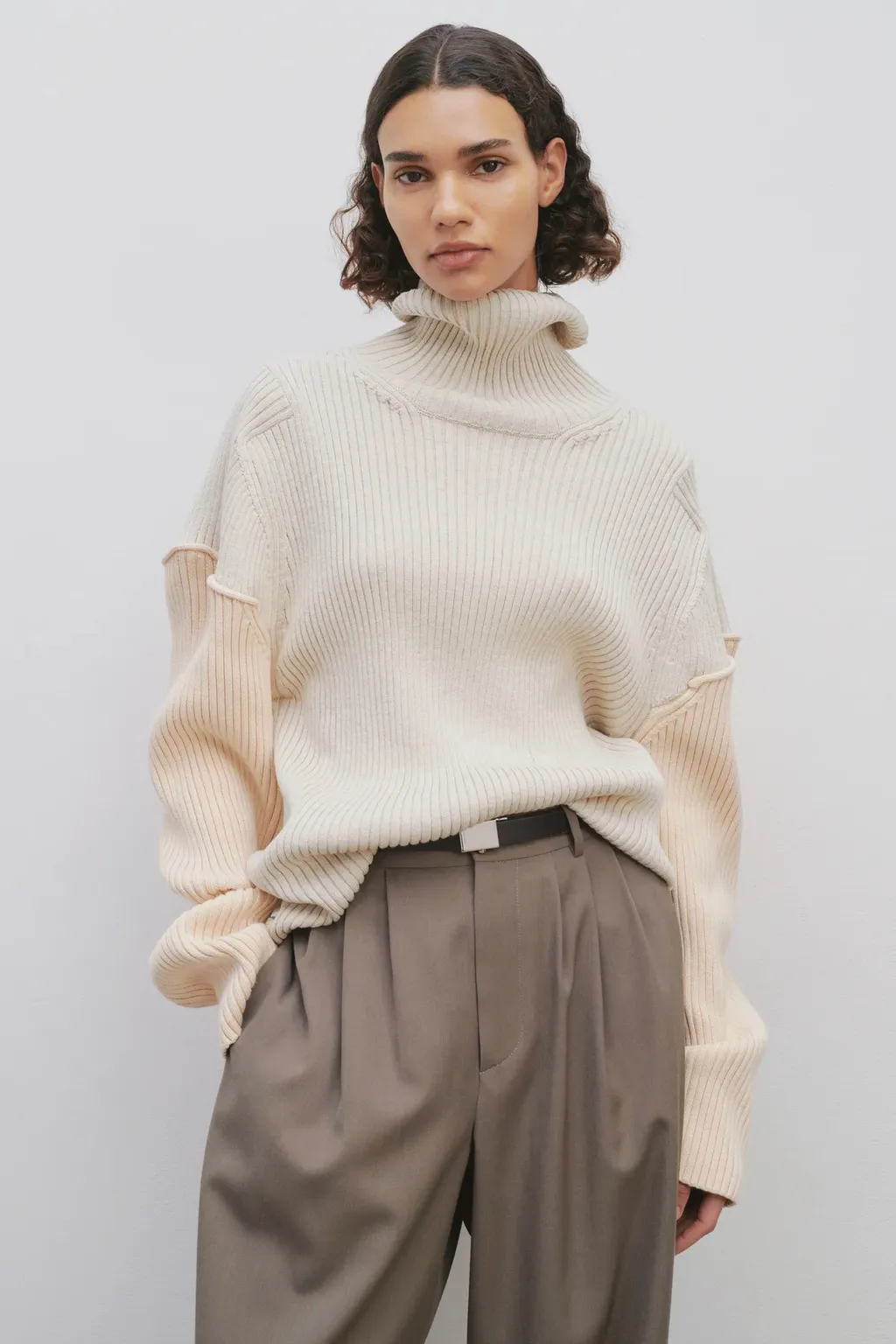 Dua Drop-Shoulder Ribbed Jumper