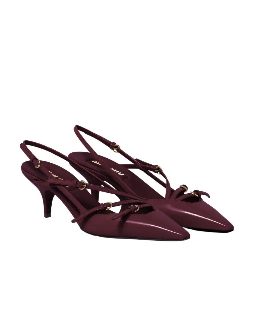 Miu Miu Pointed Toe Slingback Pumps