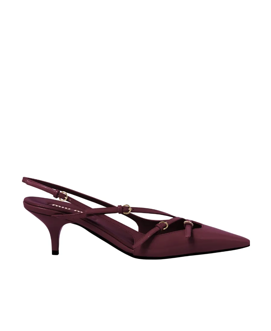 Miu Miu Pointed Toe Slingback Pumps