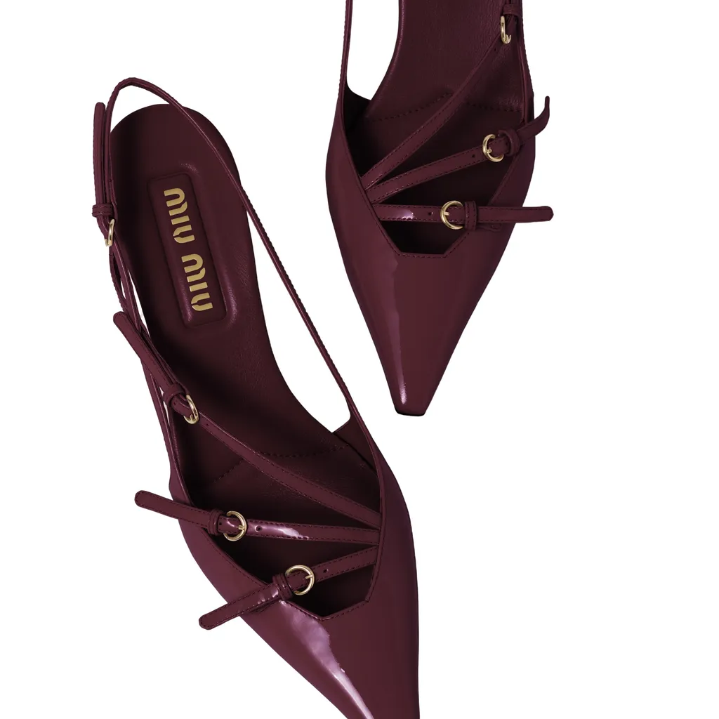 Miu Miu Pointed Toe Slingback Pumps