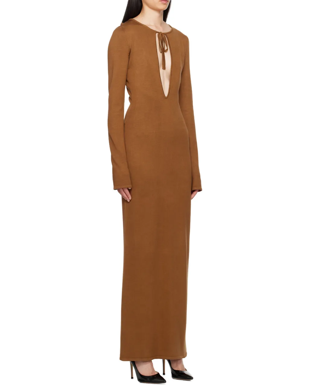 Long-Sleeved Hollow Dress