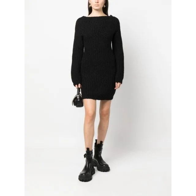 Dsquared2 Off-Shoulder Long-Sleeved Knitted Dress