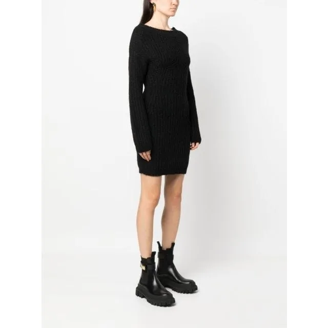 Dsquared2 Off-Shoulder Long-Sleeved Knitted Dress