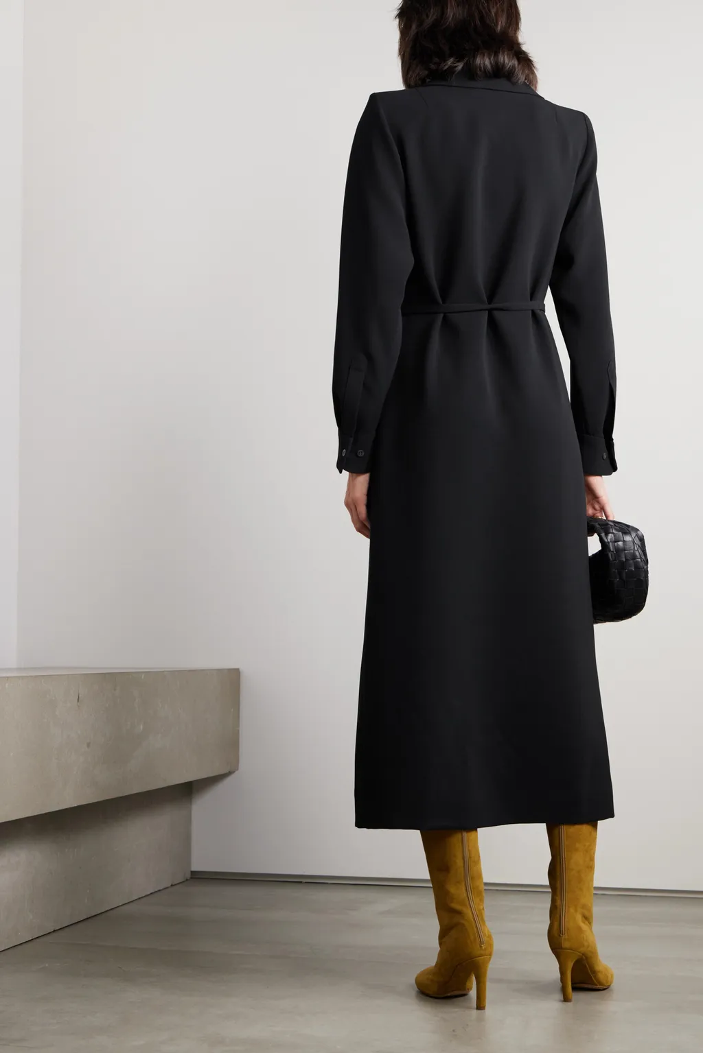 Lace-Up Long-Sleeved Dress