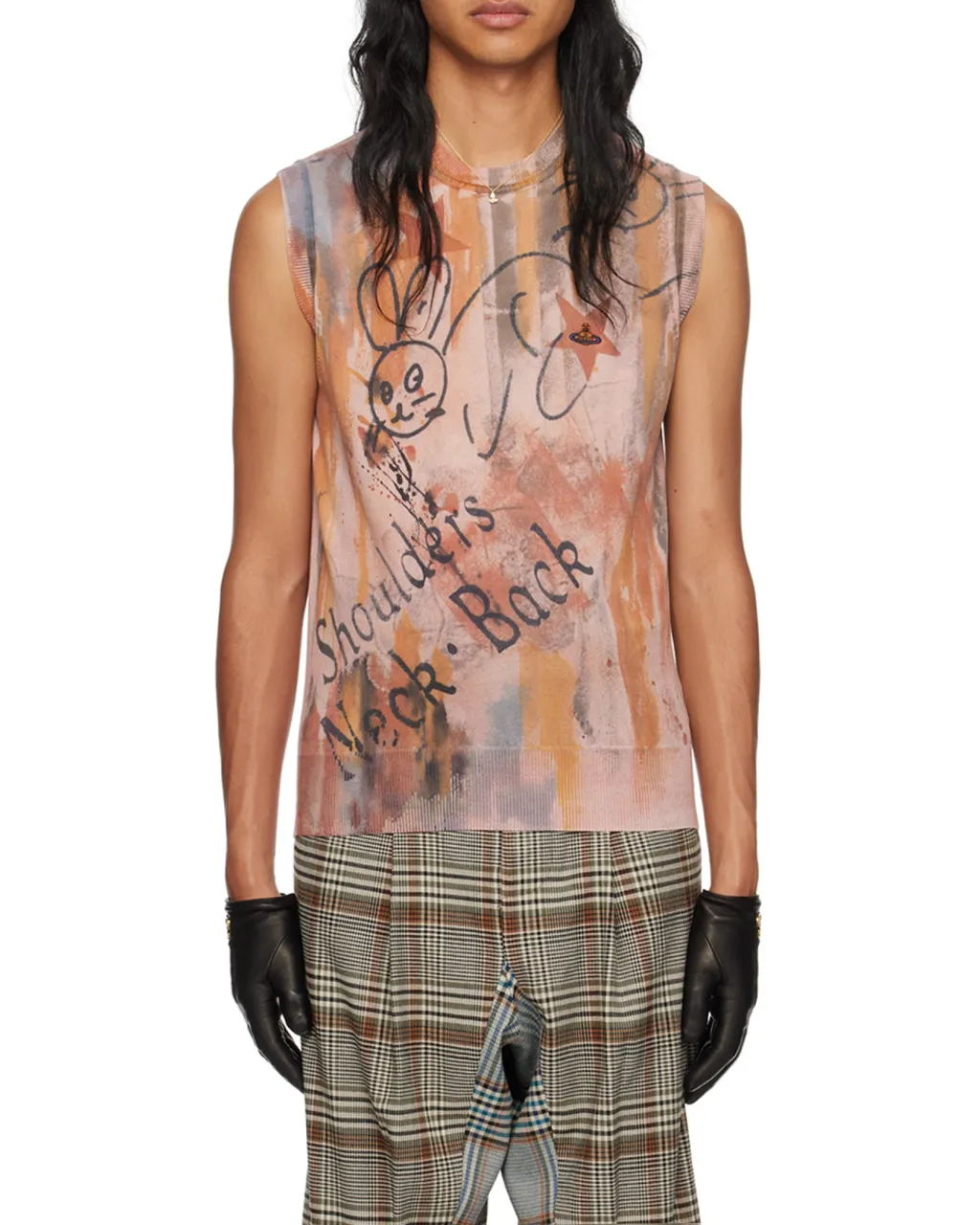 Graphic-Print Cotton Tank Top