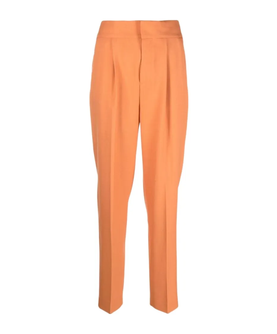 Pleated Zipper Casual Pants
