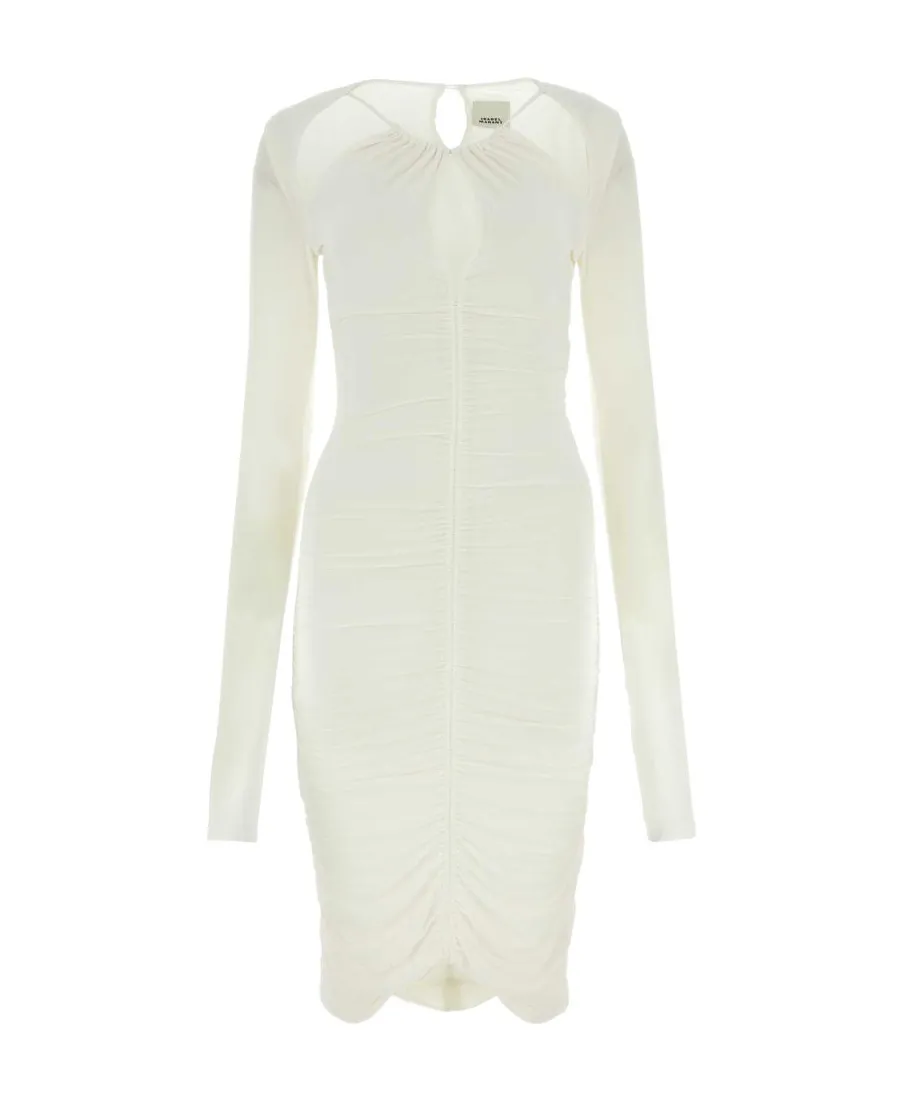 Isabel Marant Logane Ruched Detailed Midi Dress