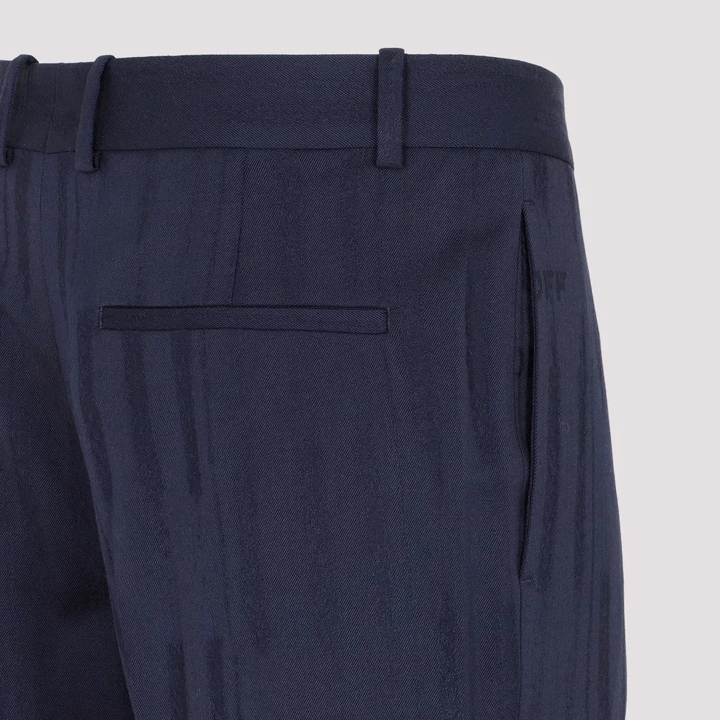Off-White Mid-Rise Straight Leg Trousers