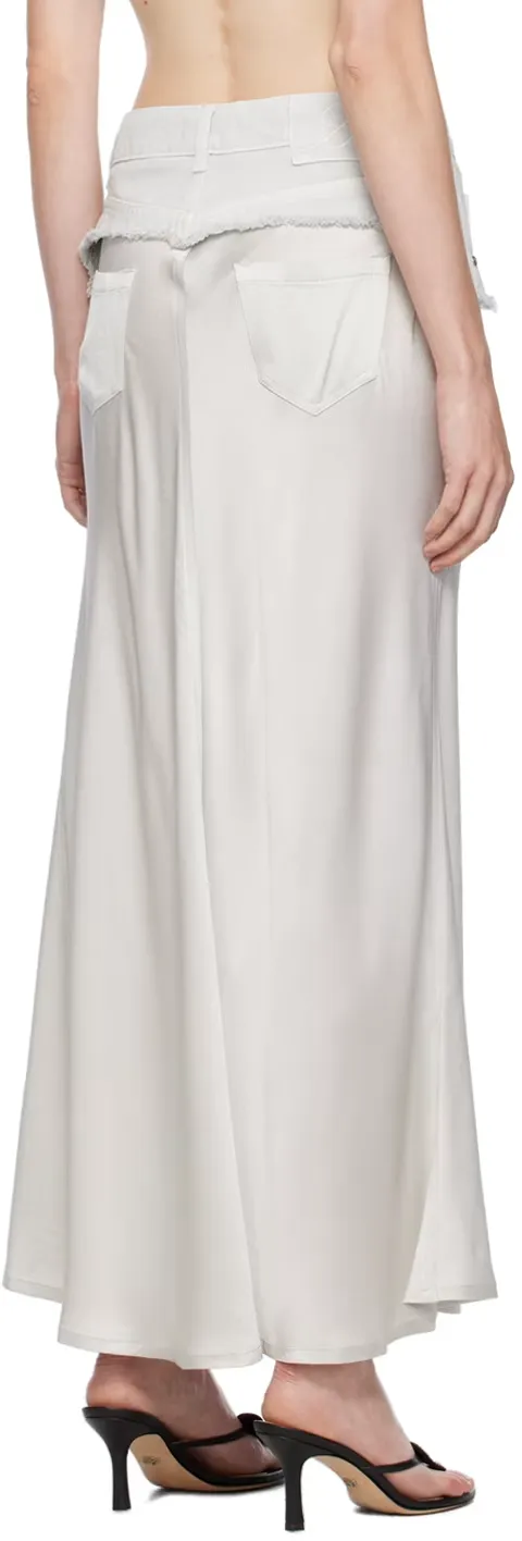 Laminated Split Front Skirt