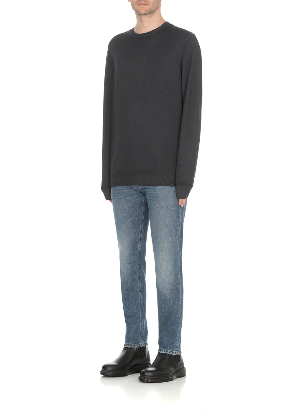Logo-Tag Crew Neck Jumper