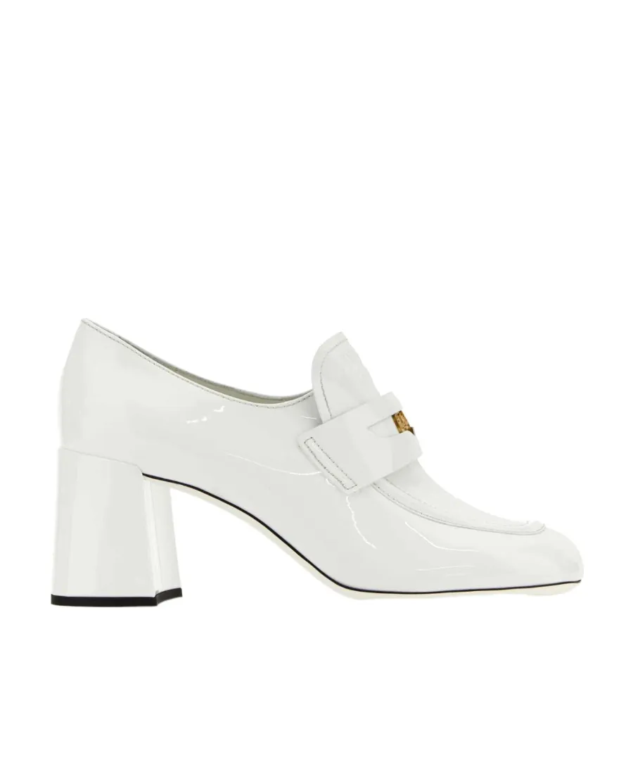 Miu Miu High-Heeled Slip-On Moccasins