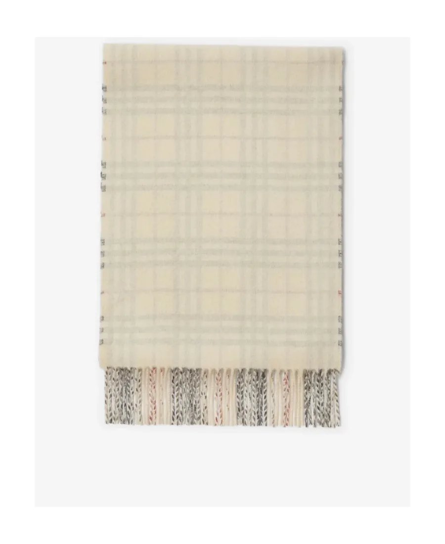 Burberry Checked Reversible Fringed-Edge Scarf