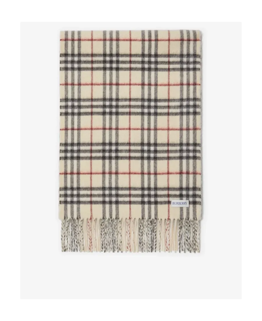 Burberry Checked Reversible Fringed-Edge Scarf