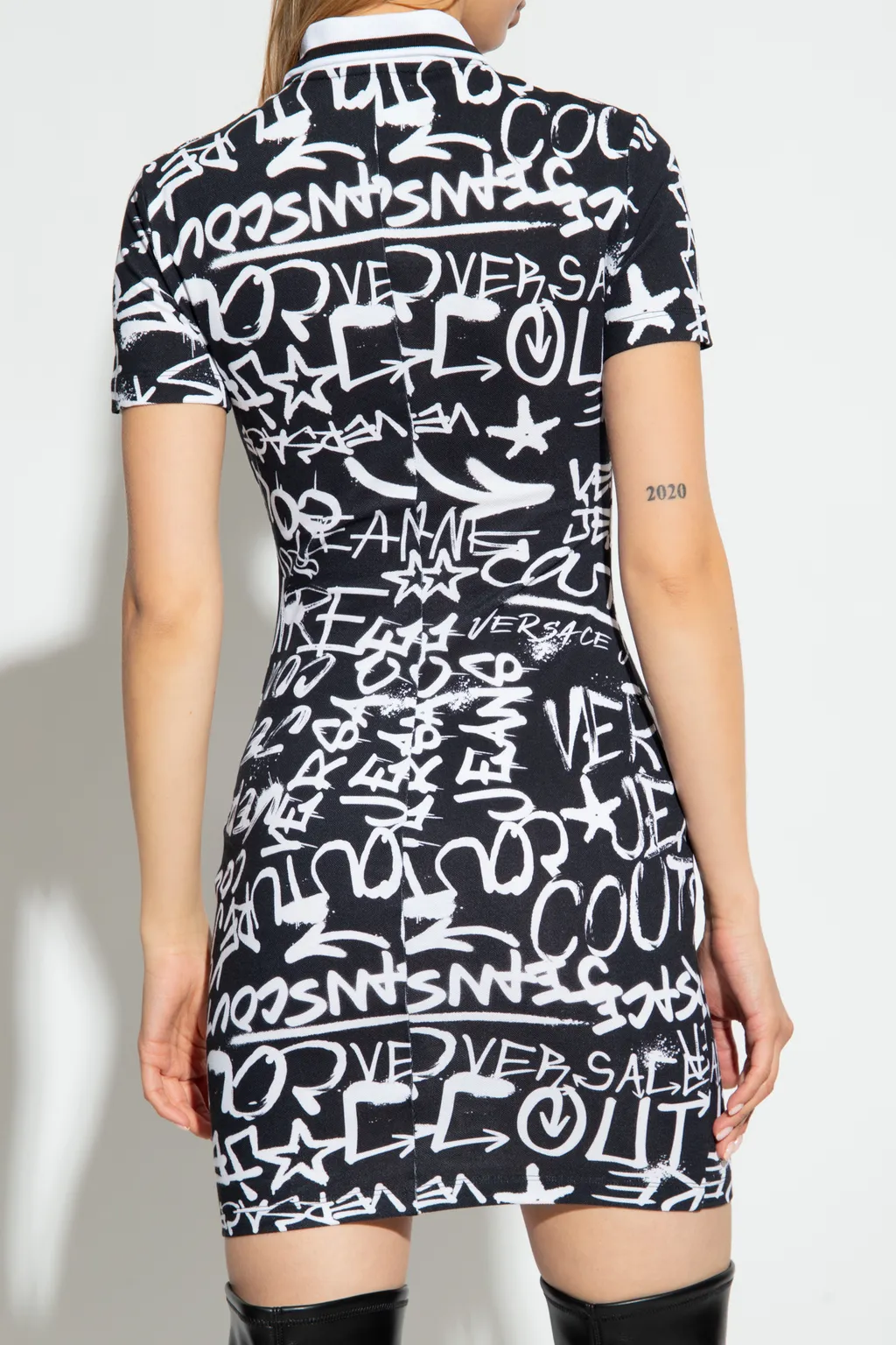 Logo-Print Polo Minidress