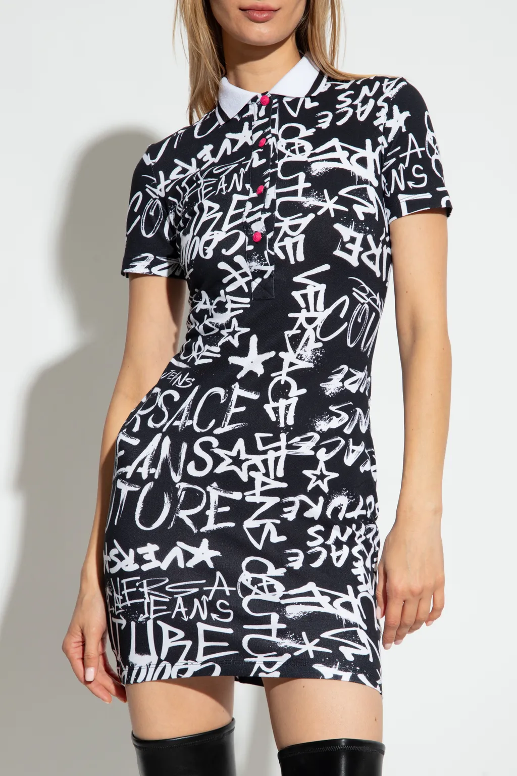 Logo-Print Polo Minidress