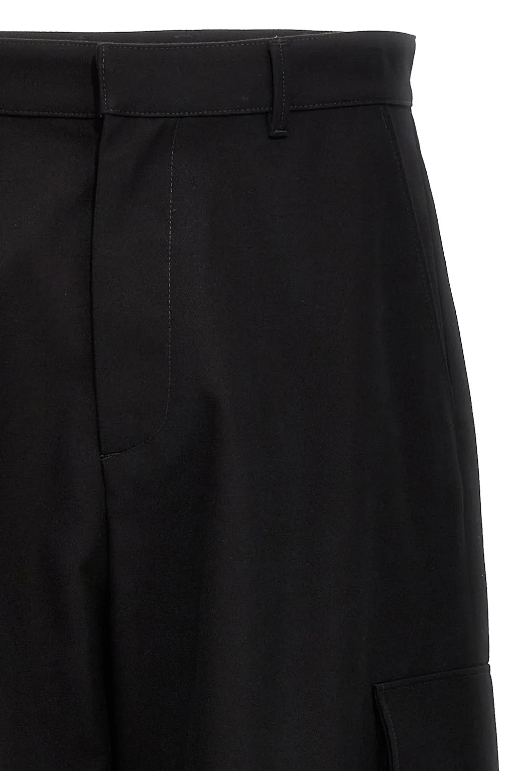 Off-White High Waist Straight Leg Pants