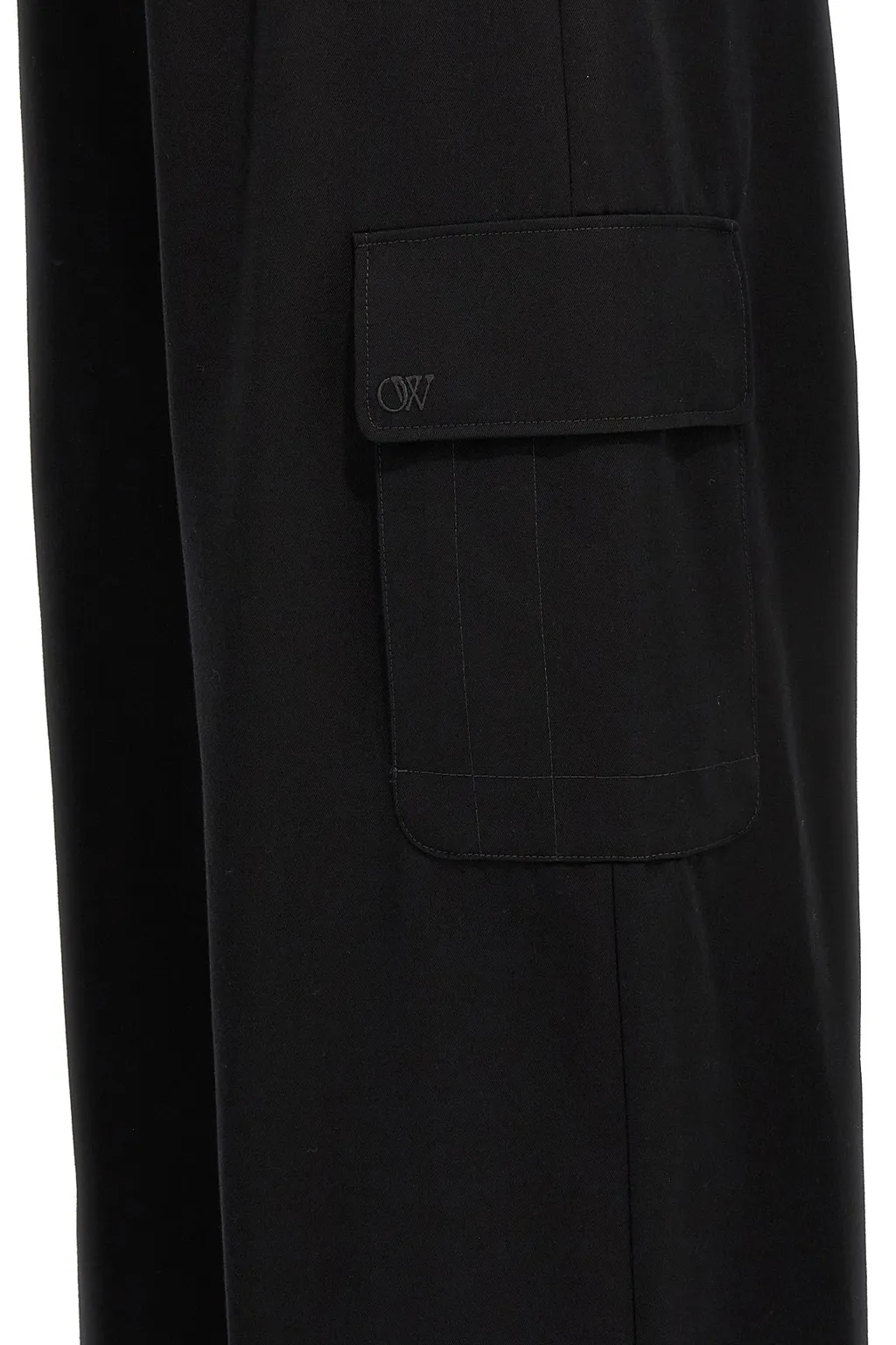 Off-White High Waist Straight Leg Pants