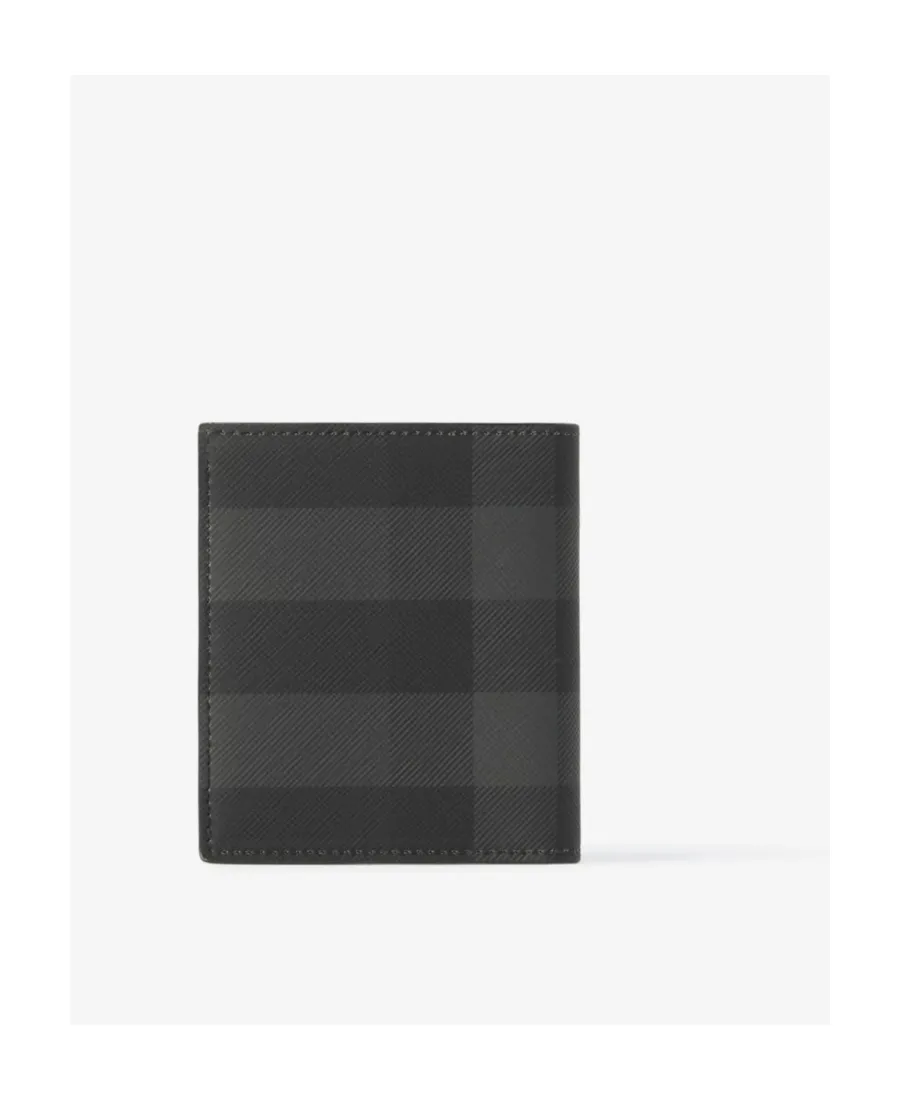Burberry Logo-Lettering Checked Bi-Fold Wallet