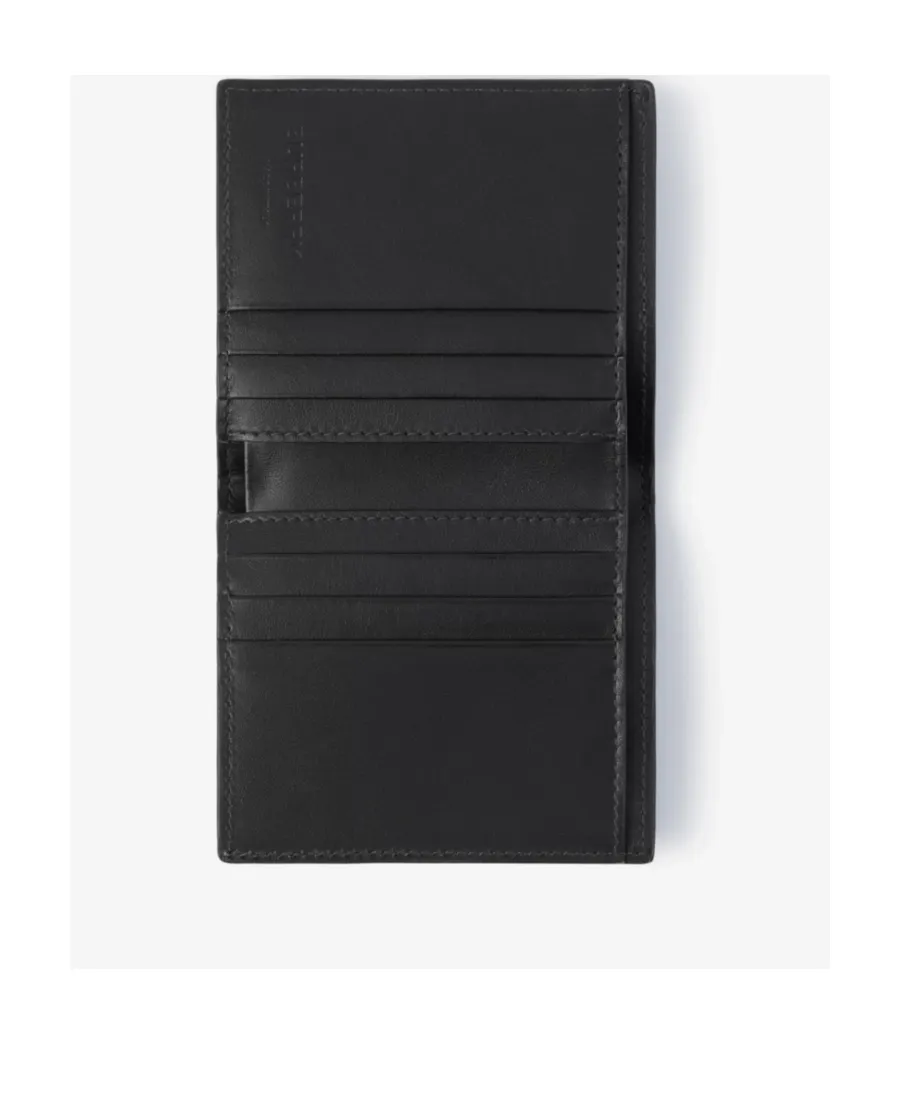 Burberry Logo-Lettering Checked Bi-Fold Wallet