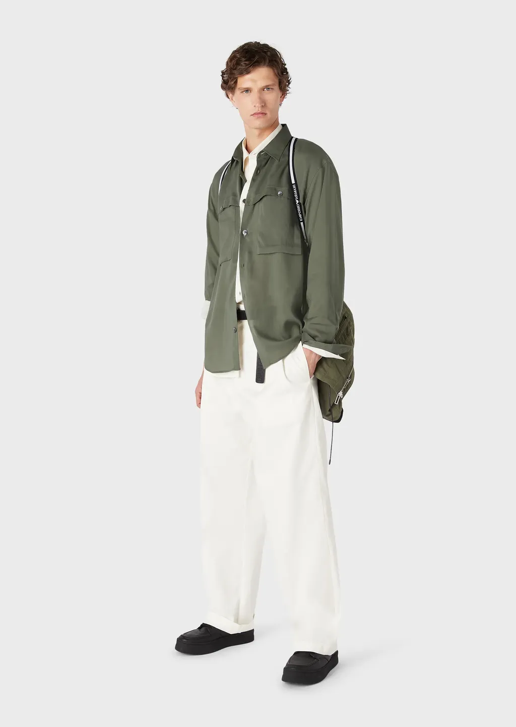 Logo Zipper Casual Pants
