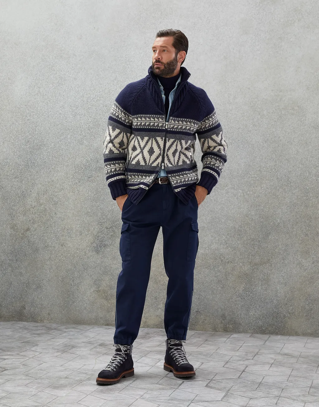 Straight-Leg Cotton Cargo Trousers