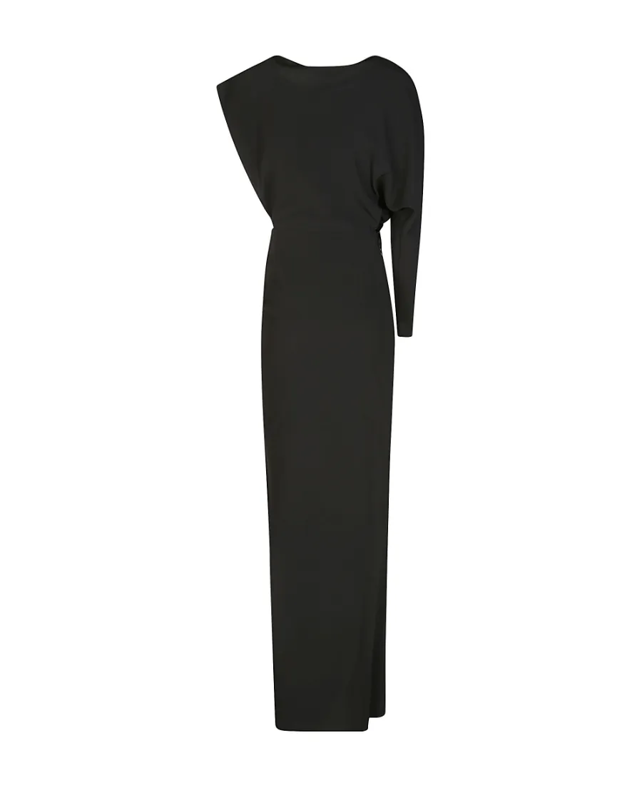 One-Word Shoulder Asymmetrical Design Dress