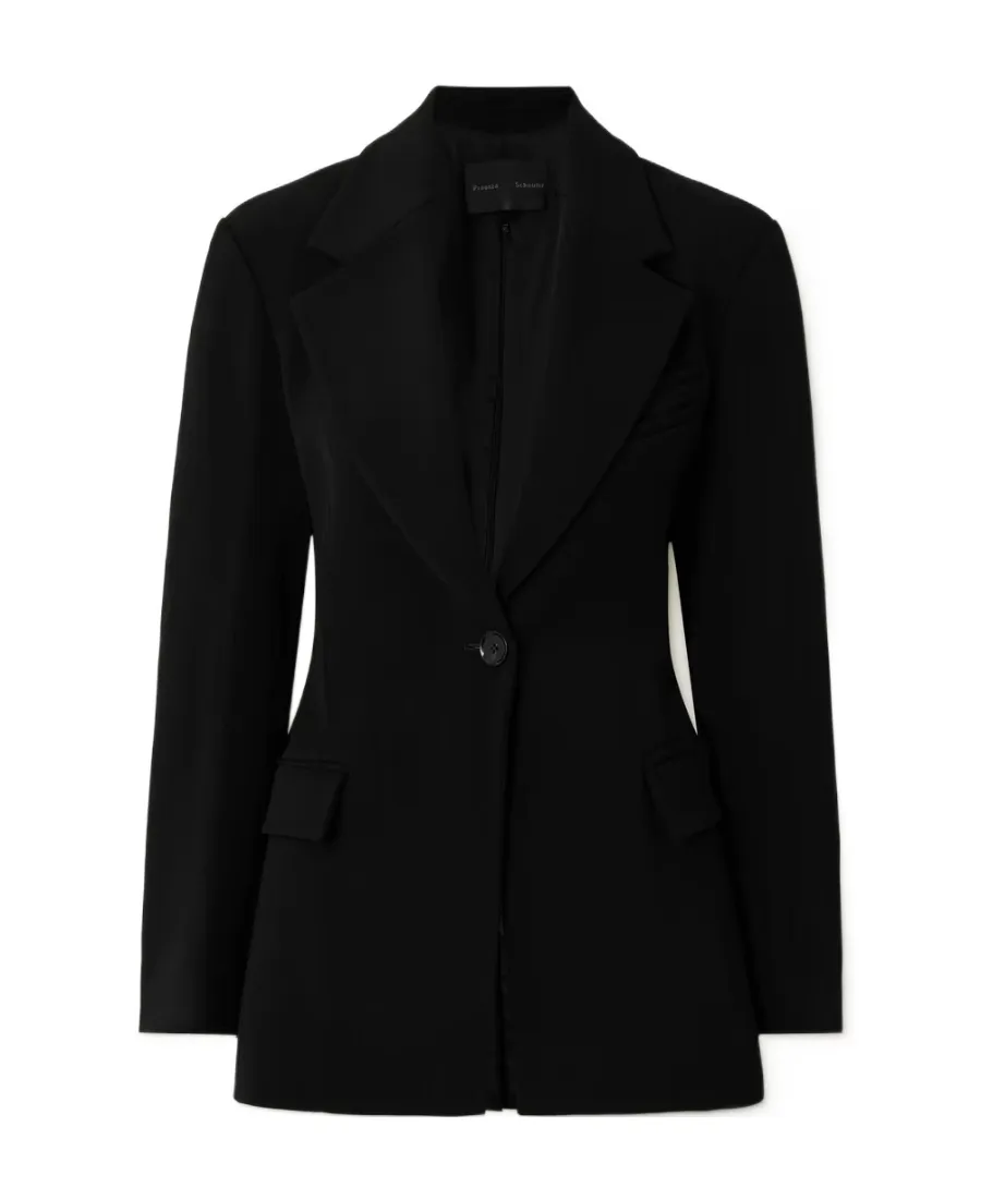 Long-Sleeved Lapel Blazer