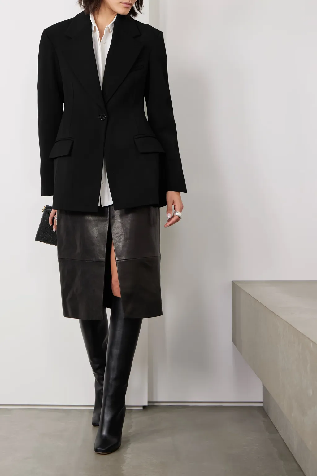 Long-Sleeved Lapel Blazer