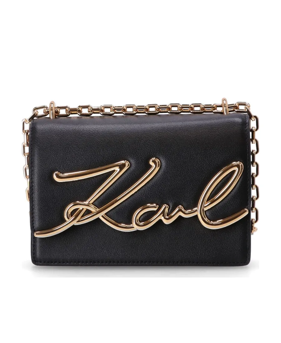 Karl-Signature Leather Bag