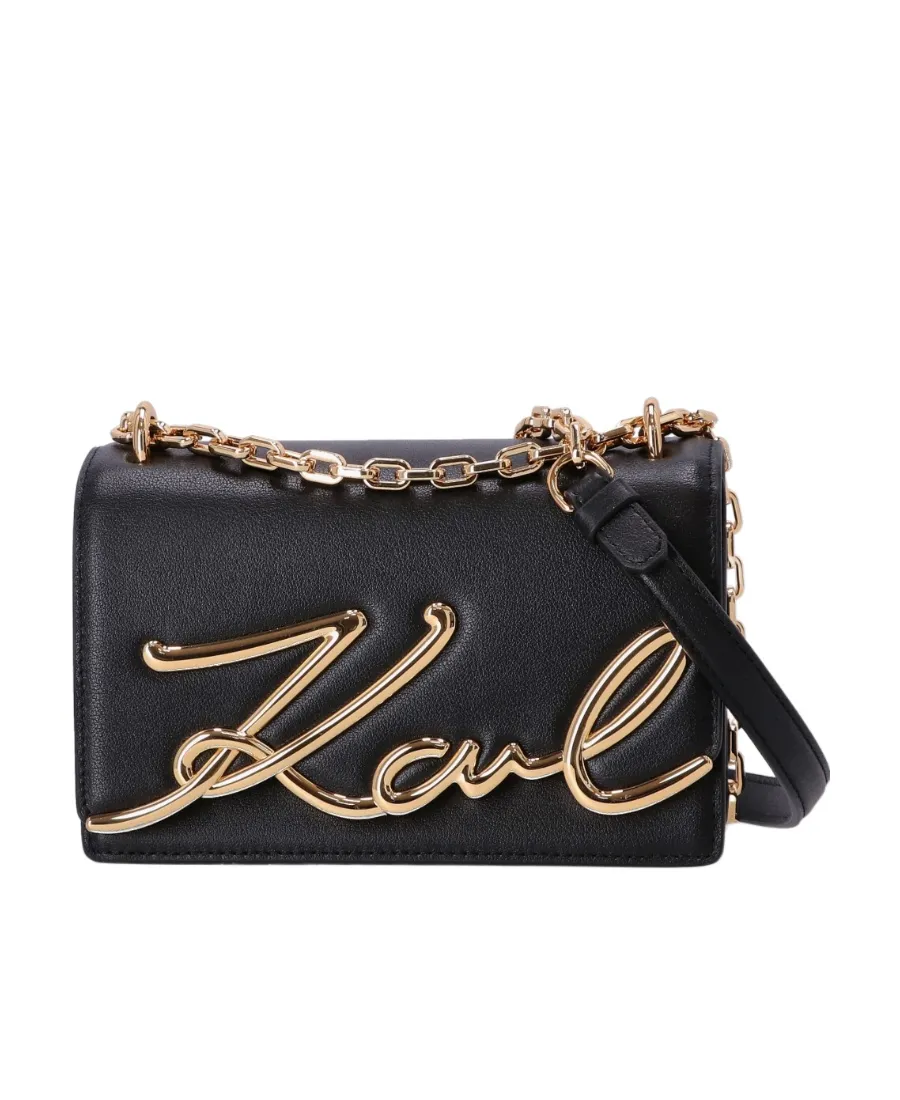 Karl-Signature Leather Bag