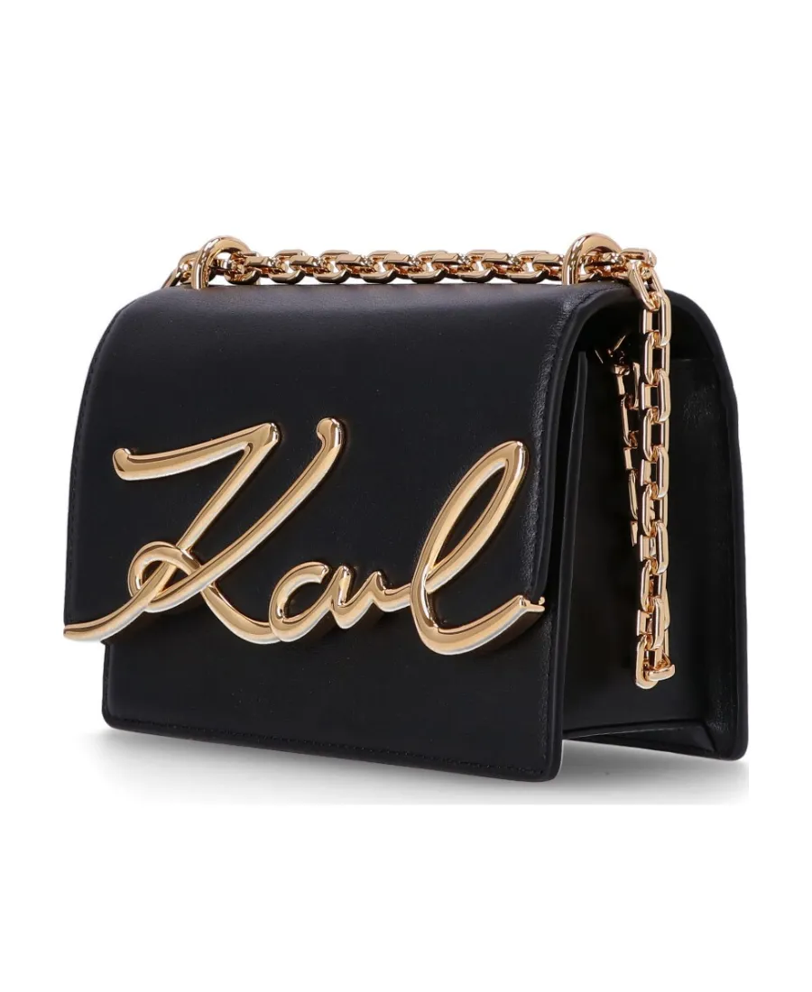 Karl-Signature Leather Bag
