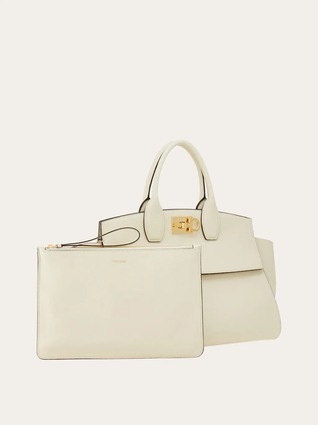 Logo Embroidered Shoulder Bag