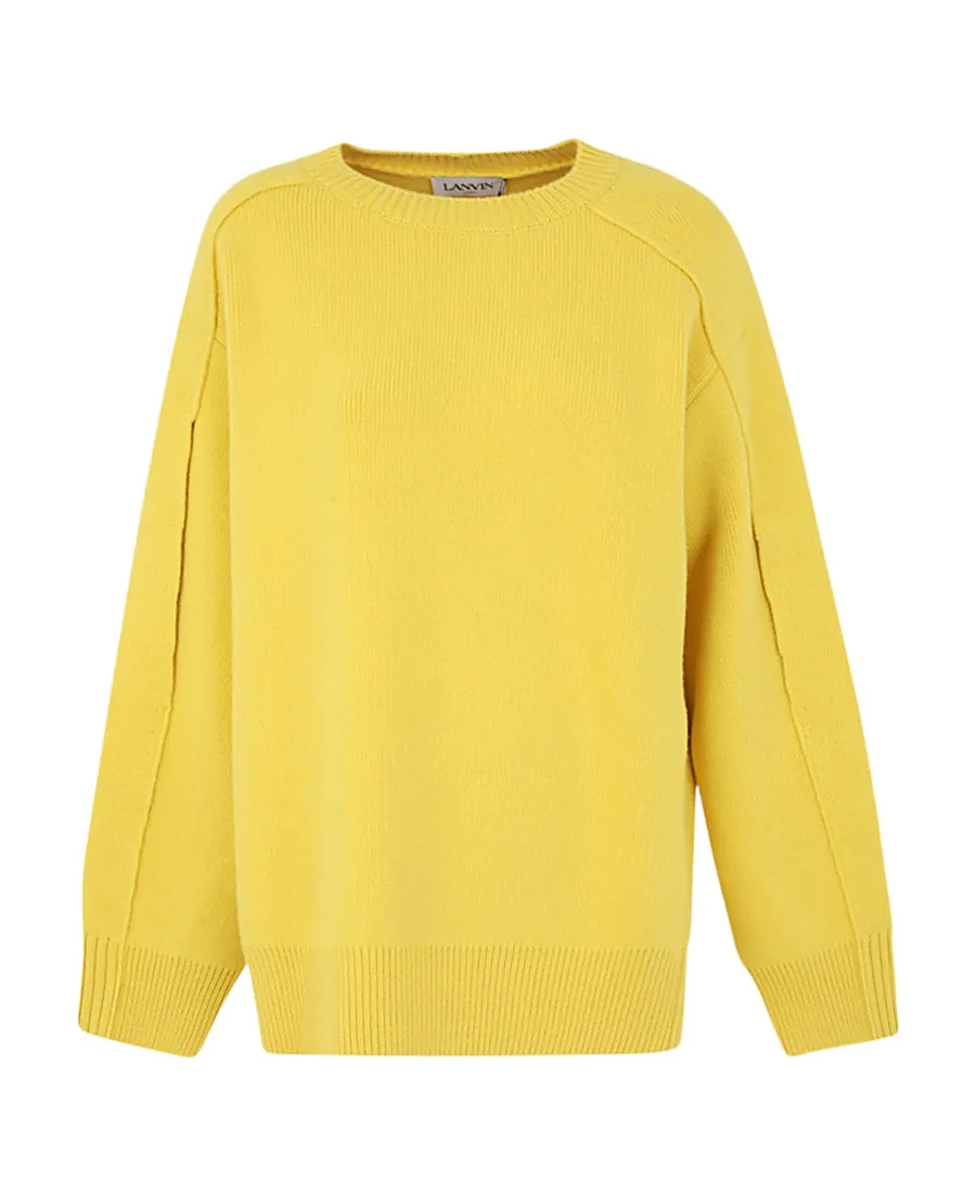 Round-Collar And Long-Sleeved Sweater
