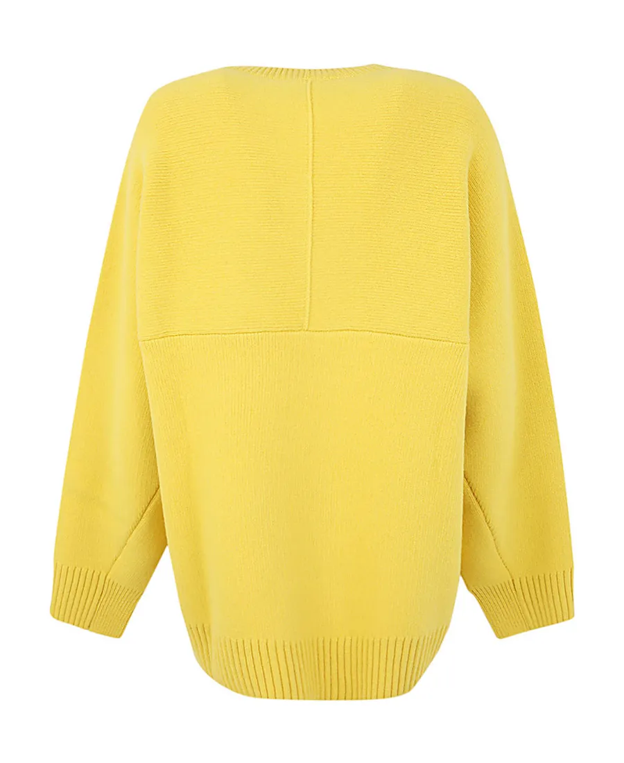 Round-Collar And Long-Sleeved Sweater
