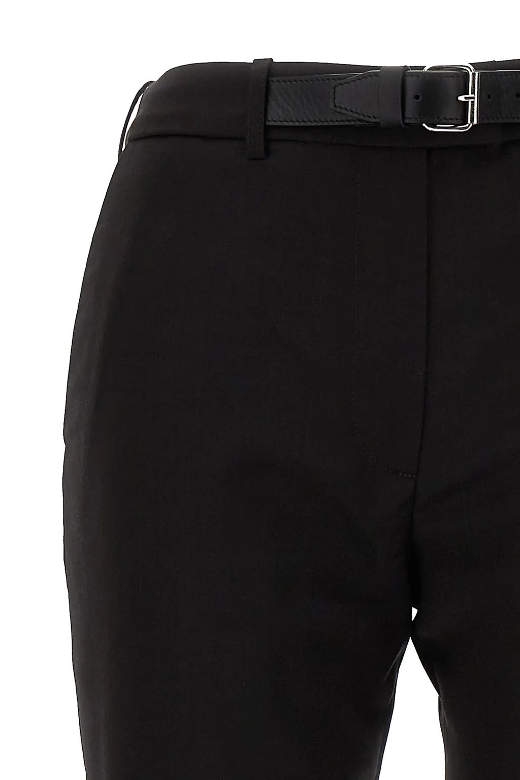 Slim-Cut Belted Trousers