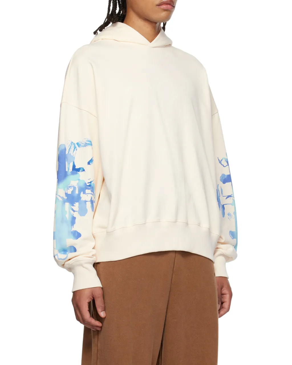 Abstract-Print Cotton Hoodie