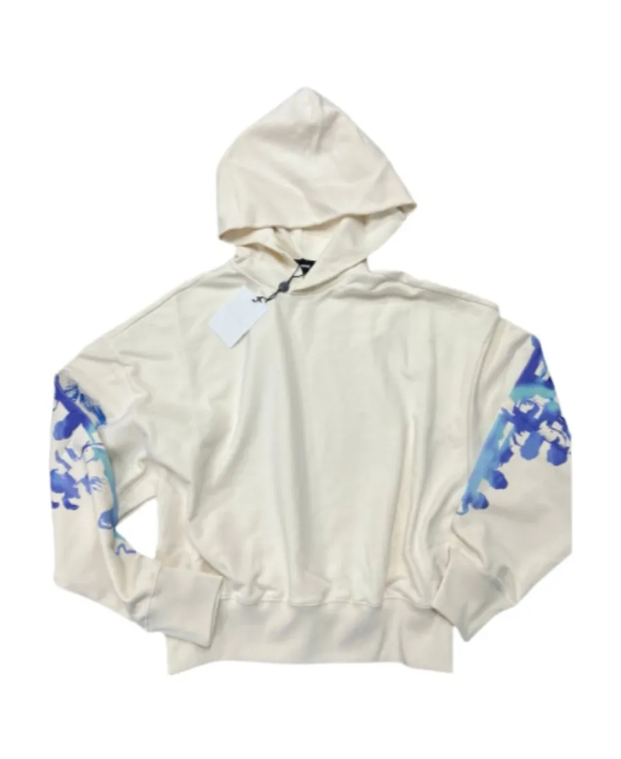 Abstract-Print Cotton Hoodie