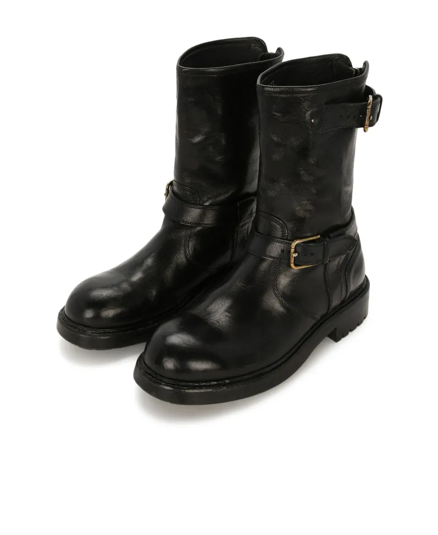 Dolce & Gabbana Bernini Buckled Biker Boots