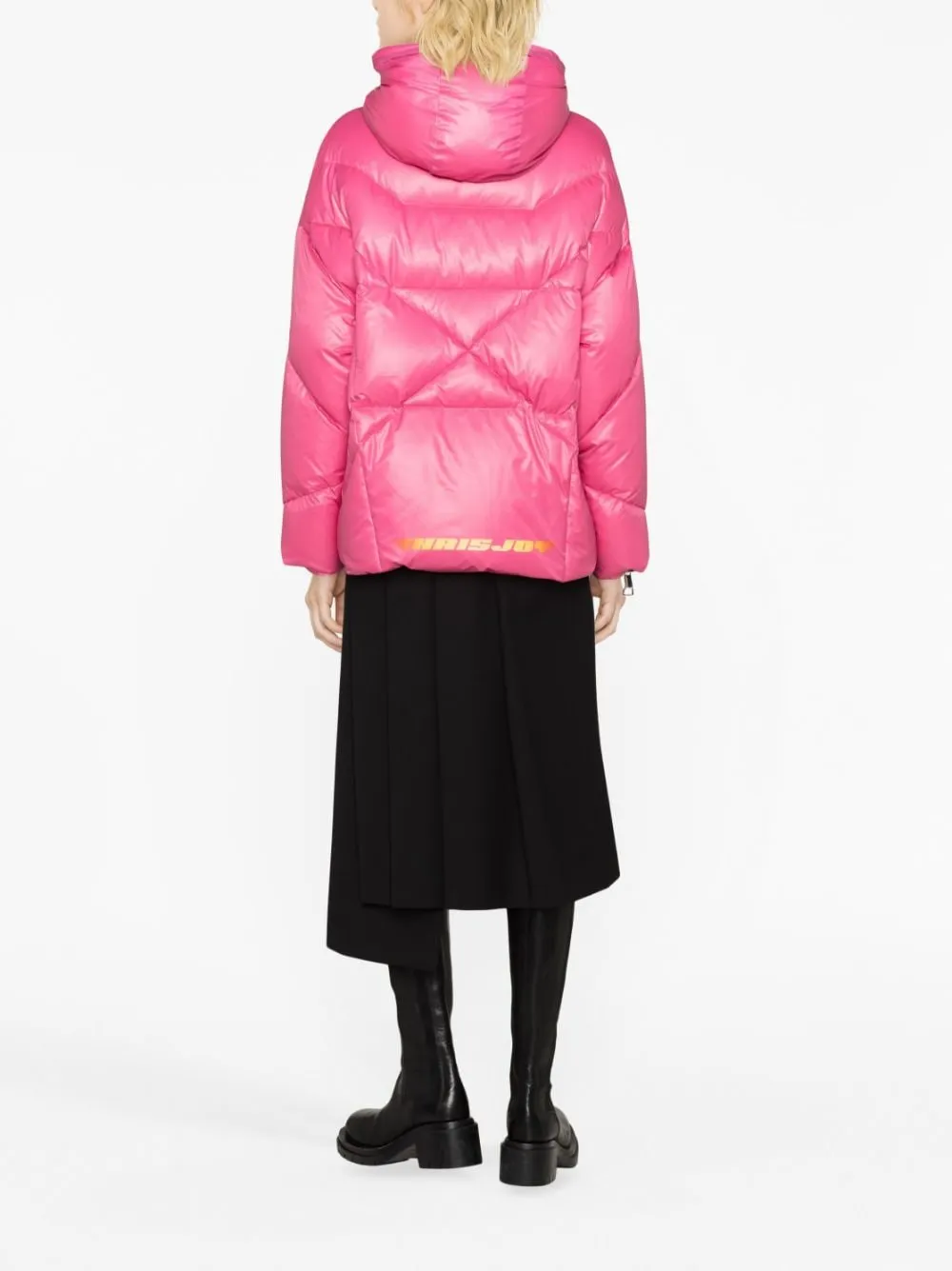 Long-Sleeved Hooded Down Jacket