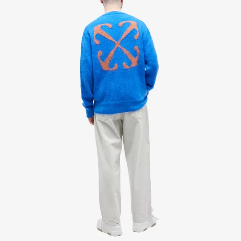 Arrows-Intarsia Crew-Neck Jumper