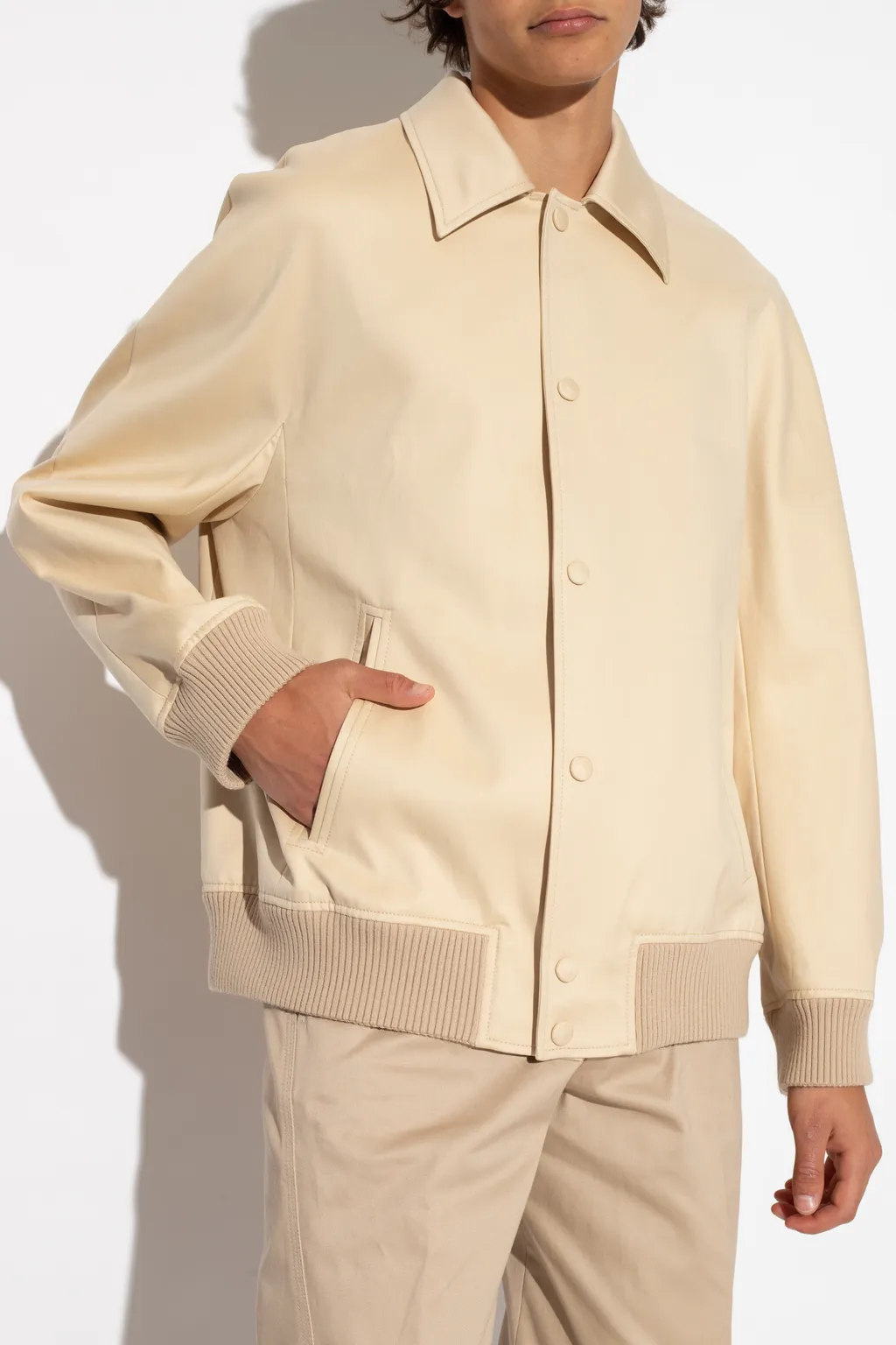 Lanvin Buttoned Long-Sleeved Bomber Jacket