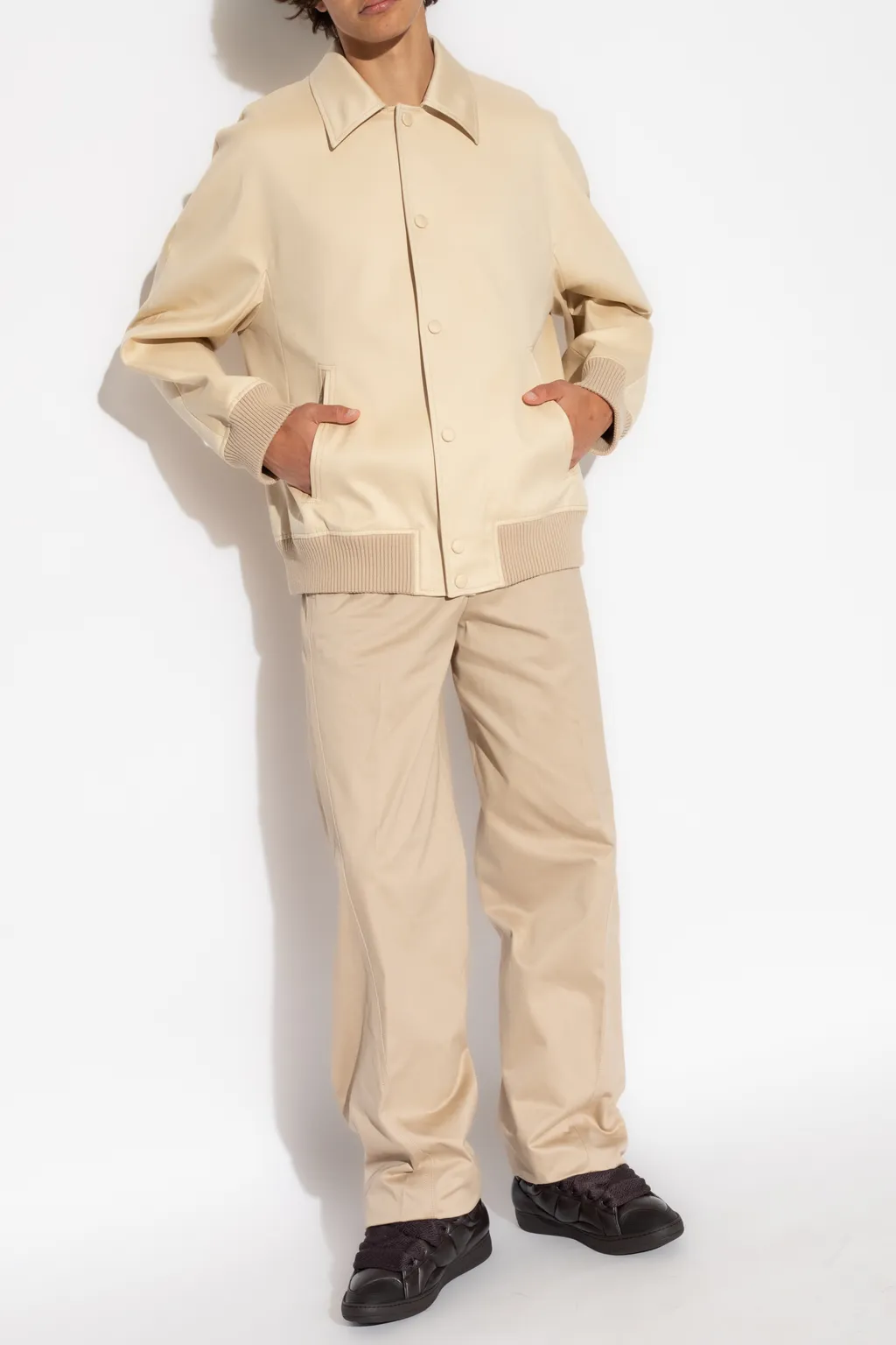 Lanvin Buttoned Long-Sleeved Bomber Jacket