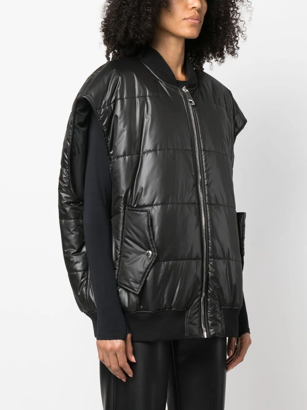 Khrisjoy Padded Zip-Up Bomber Vest