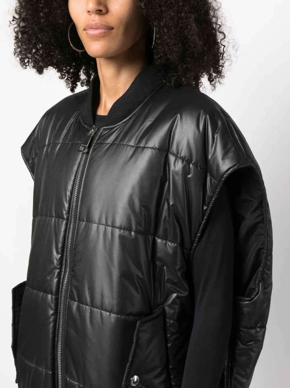 Khrisjoy Padded Zip-Up Bomber Vest