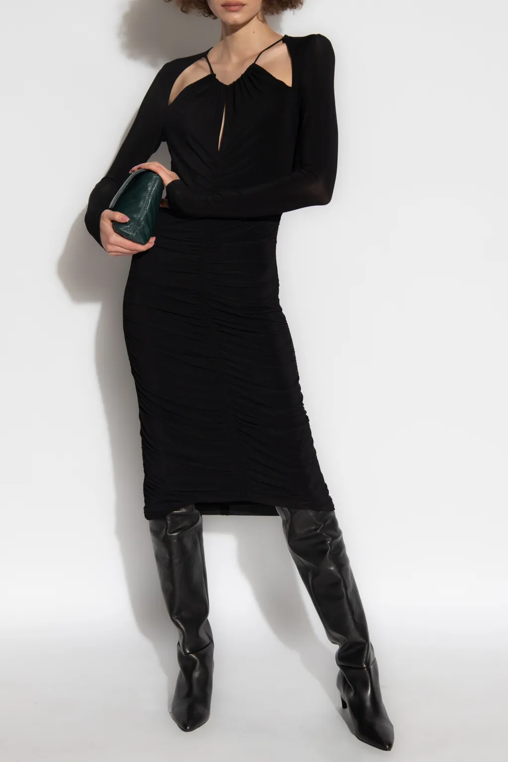 Isabel Marant Logane Ruched Detailed Midi Dress