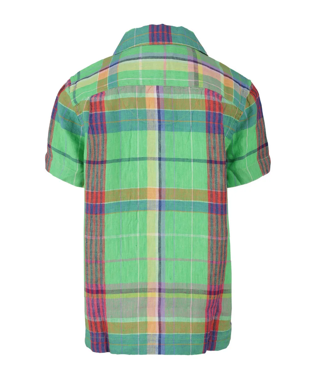 Checked Lapel Shirt